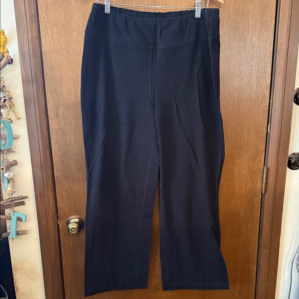 ZELOS Black Stretch Wide-Leg Leggings